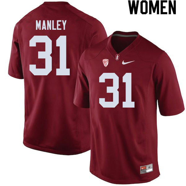 Women #31 Zahran Manley Stanford Cardinal College Football Jerseys Sale-Cardinal